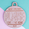 Personalised Christmas Lockdown Ornaments - Pack of Two #101