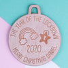 Personalised Christmas Lockdown Ornaments - Pack of Two #114