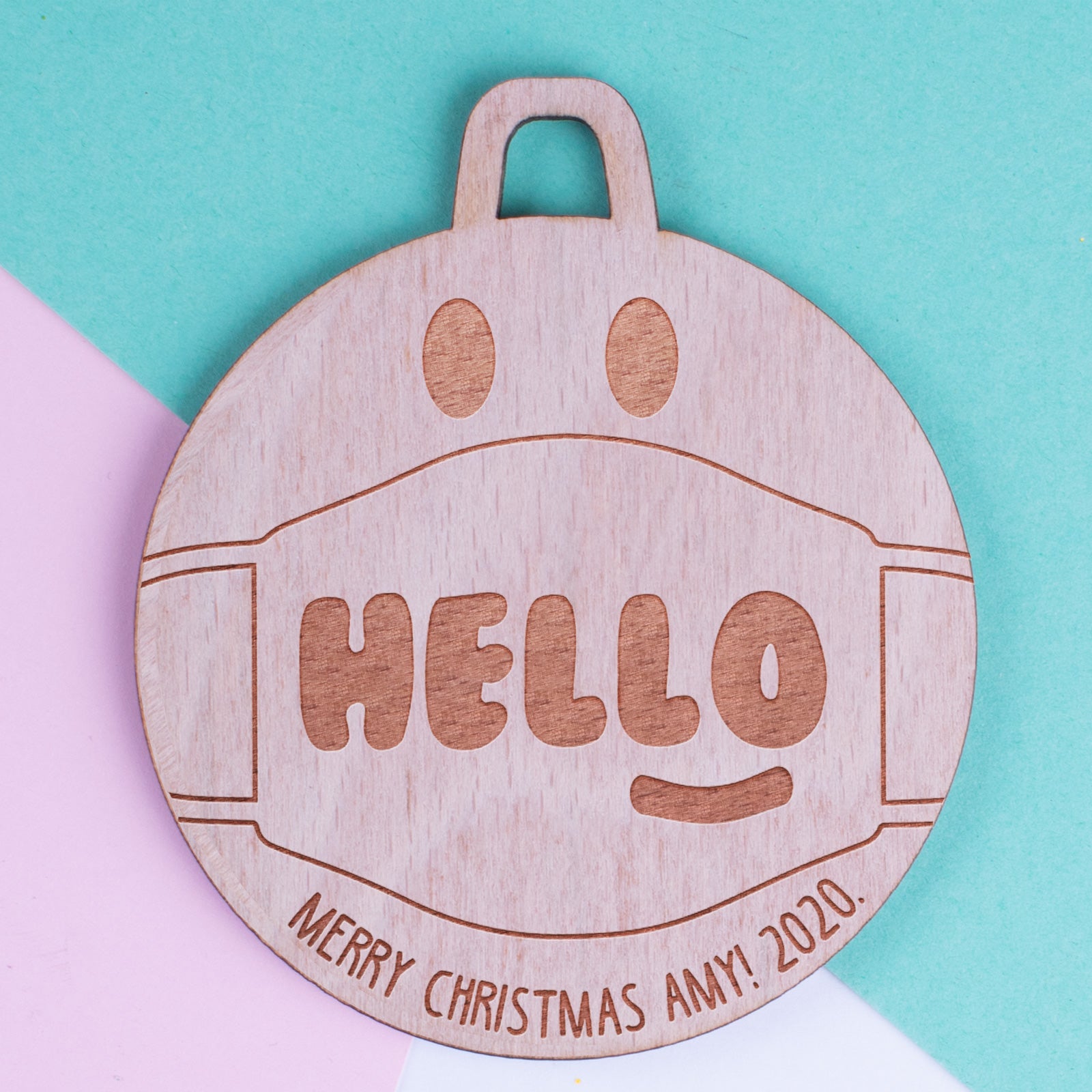 Personalised Christmas Lockdown Ornaments - Pack of Two #115