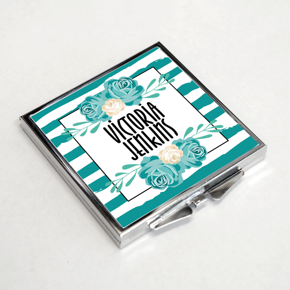 Personalised Pocket Mirror - Rectangle - Stripes