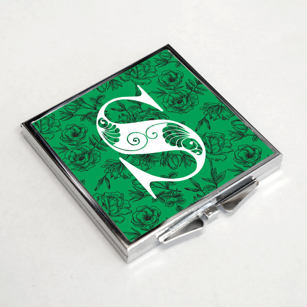 Personalised Pocket Mirror - Rectangle - Green