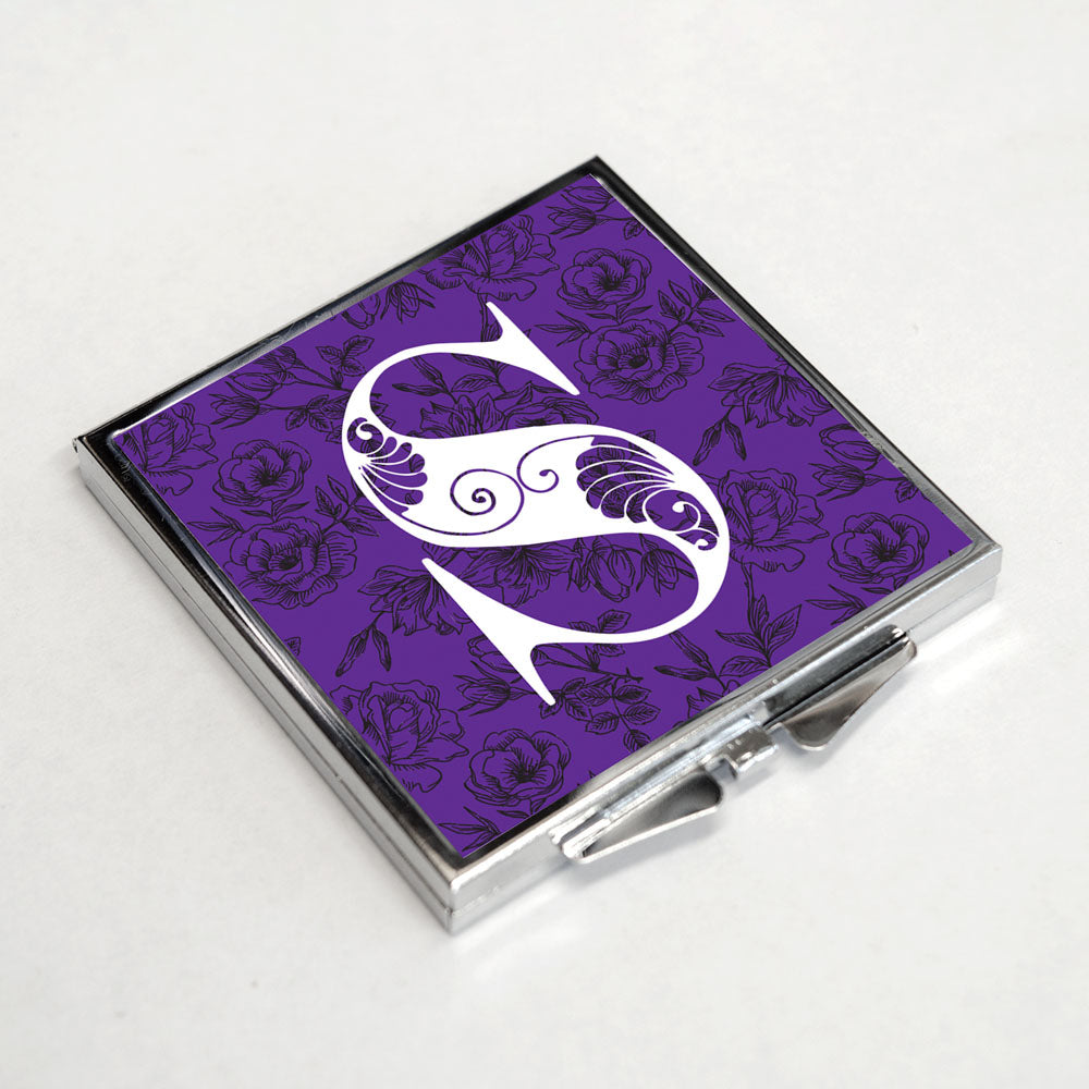 Personalised Pocket Mirror - Rectangle - Purple