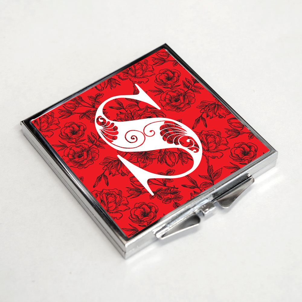 Personalised Pocket Mirror - Rectangle - Red