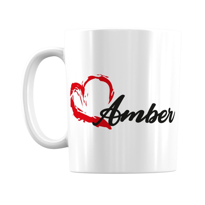 Personalised Name Mug -  Red Heart