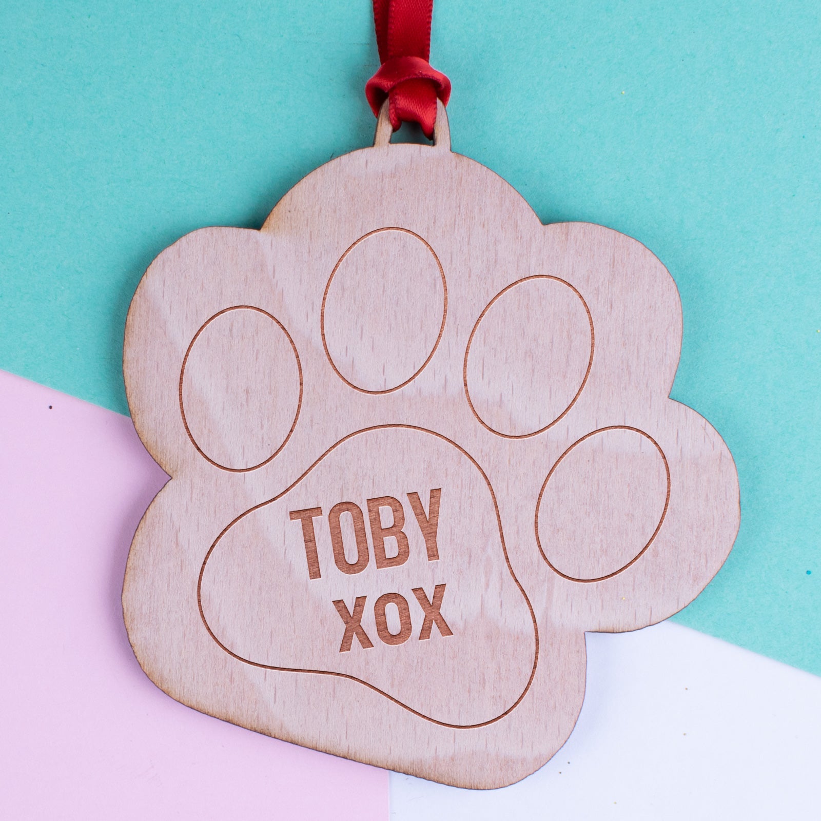 Personalised Christmas Pet Ornaments - Pack of Two #104