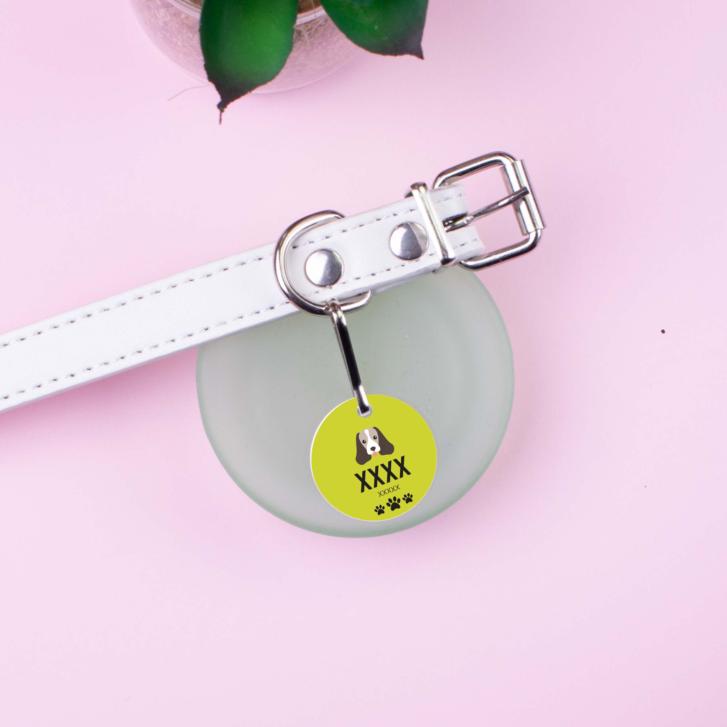 Personalised Pet Tag - Yellow Green