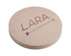 Load image into Gallery viewer, Personalised Pine Engraved Coaster Round - Norse Arrow