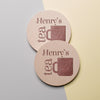 Personalised Pine Engraved Coaster Round - Cuppa #2