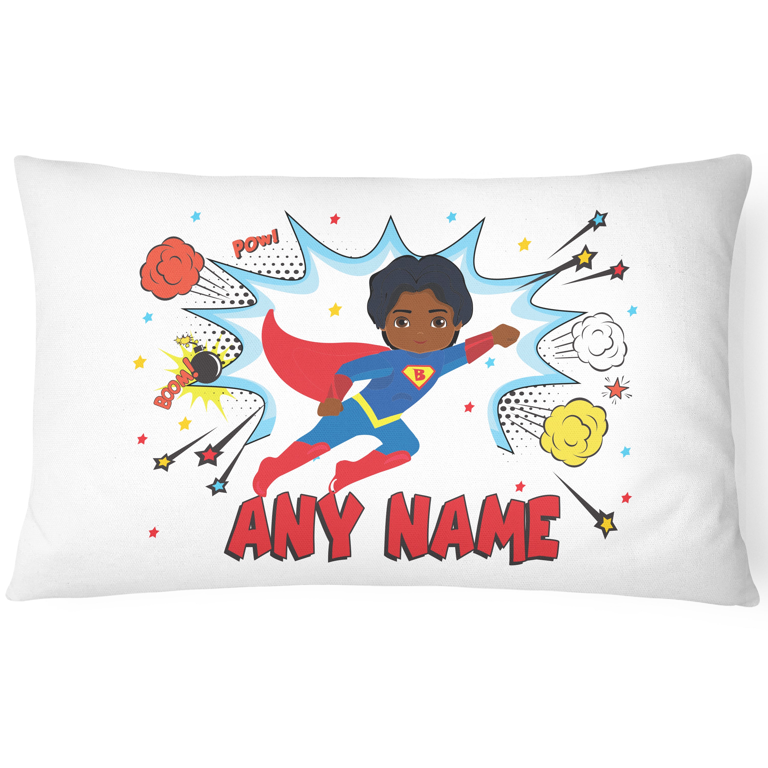 Personalised SuperHero Pillowcase - Red/Blue