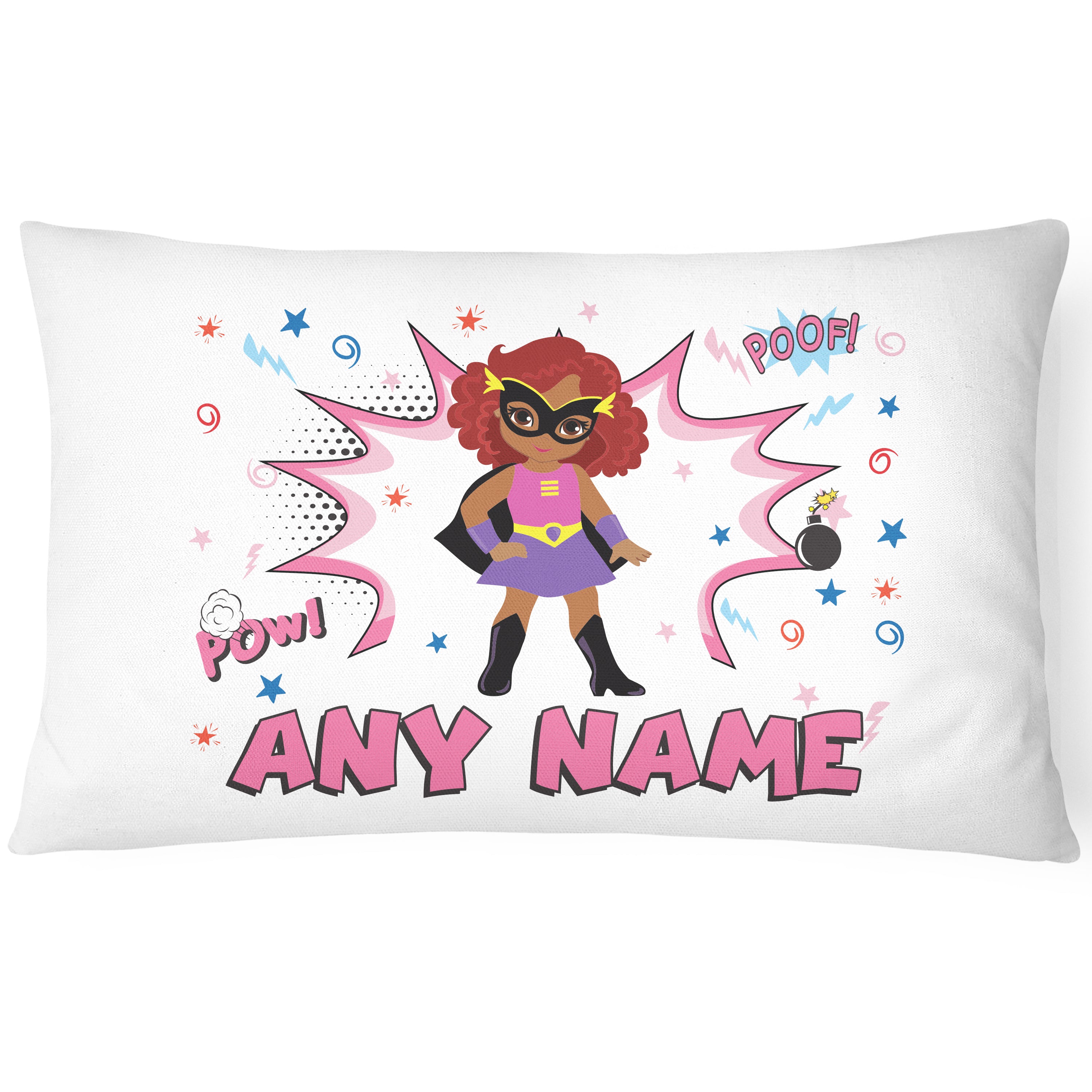 Personalised SuperHero Pillowcase - Dark Red