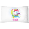Unicorn Pillowcase Personalise - Perfect Gift - Rainbow