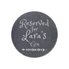 Personalised Engraved Slate Coaster Round - Greek Leaves