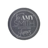 Personalised Engraved Slate Coaster Round - With Love