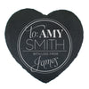 Heart Shaped Slate Coaster - Perfect Gift - Rounded