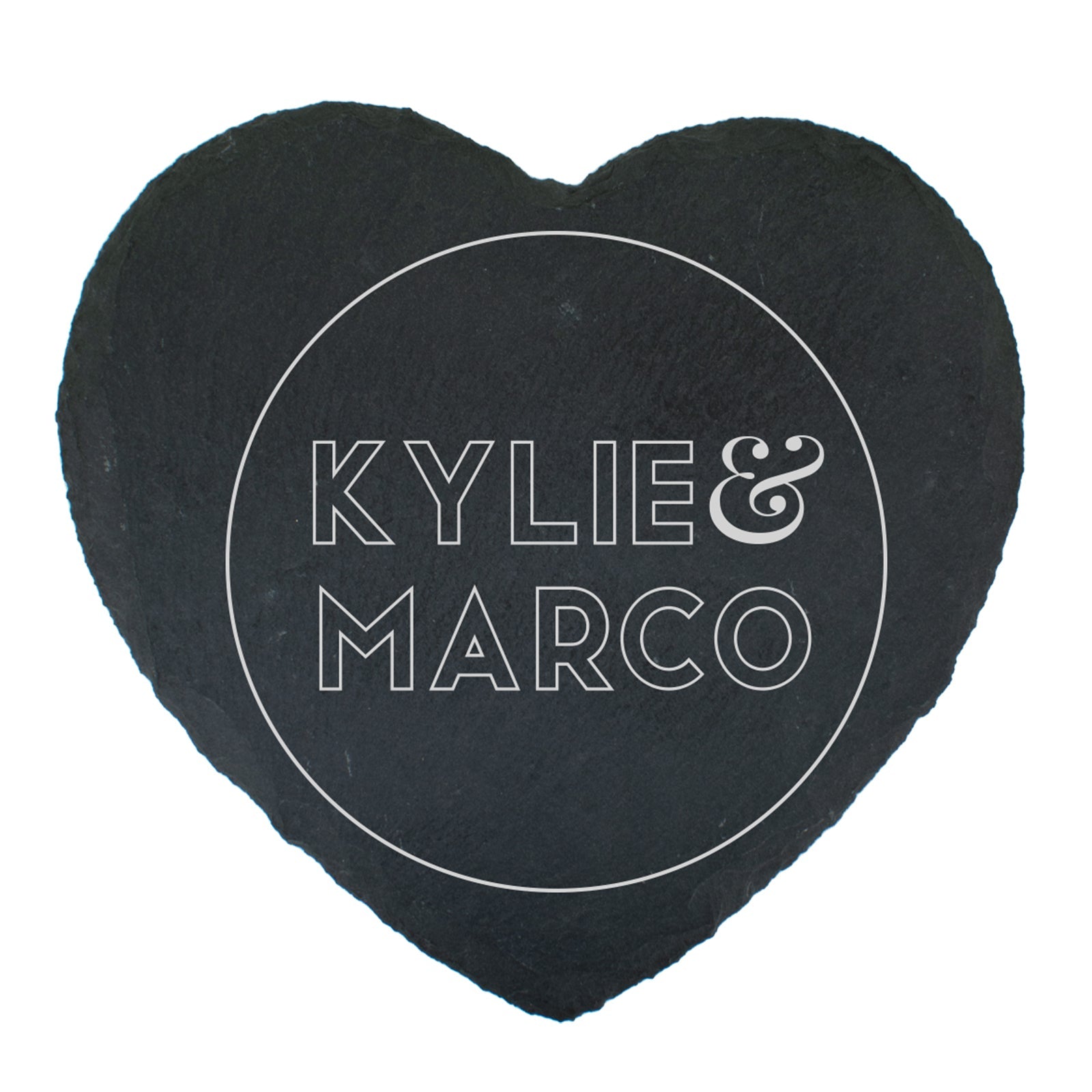 Heart Shaped Slate Coaster - Perfect Gift - Bold