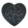 Heart Shaped Slate Coaster - Perfect Gift - Minature