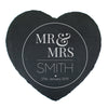 Heart Shaped Slate Coaster - Perfect Gift - Mr & Mrs
