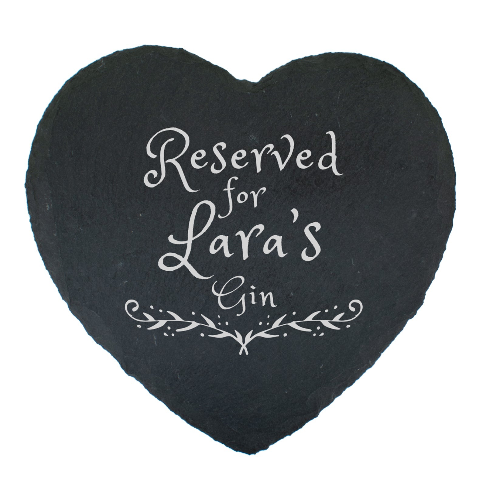 Heart Shaped Slate Coaster - Perfect Gift - Reserved