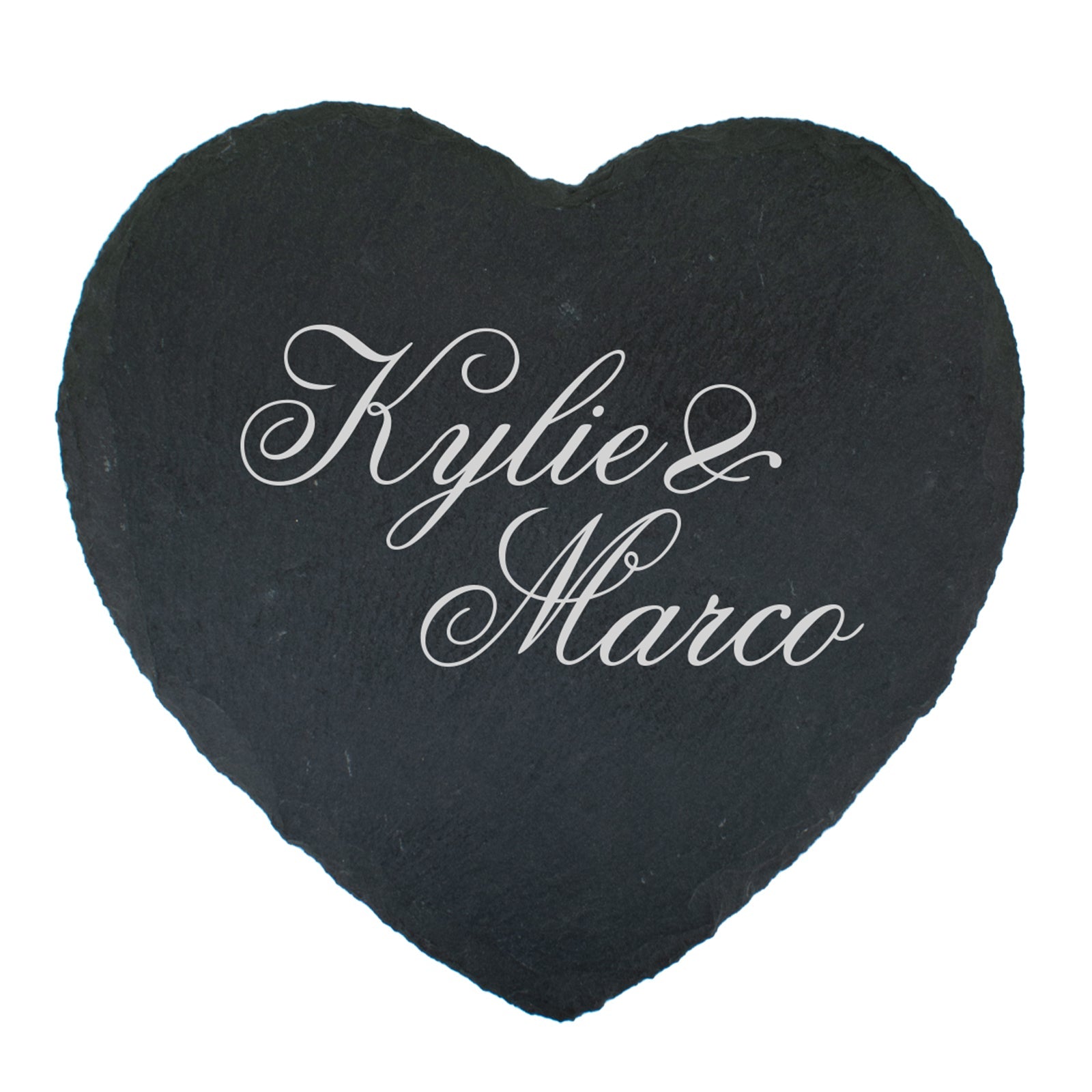 Heart Shaped Slate Coaster - Perfect Gift - Fancy