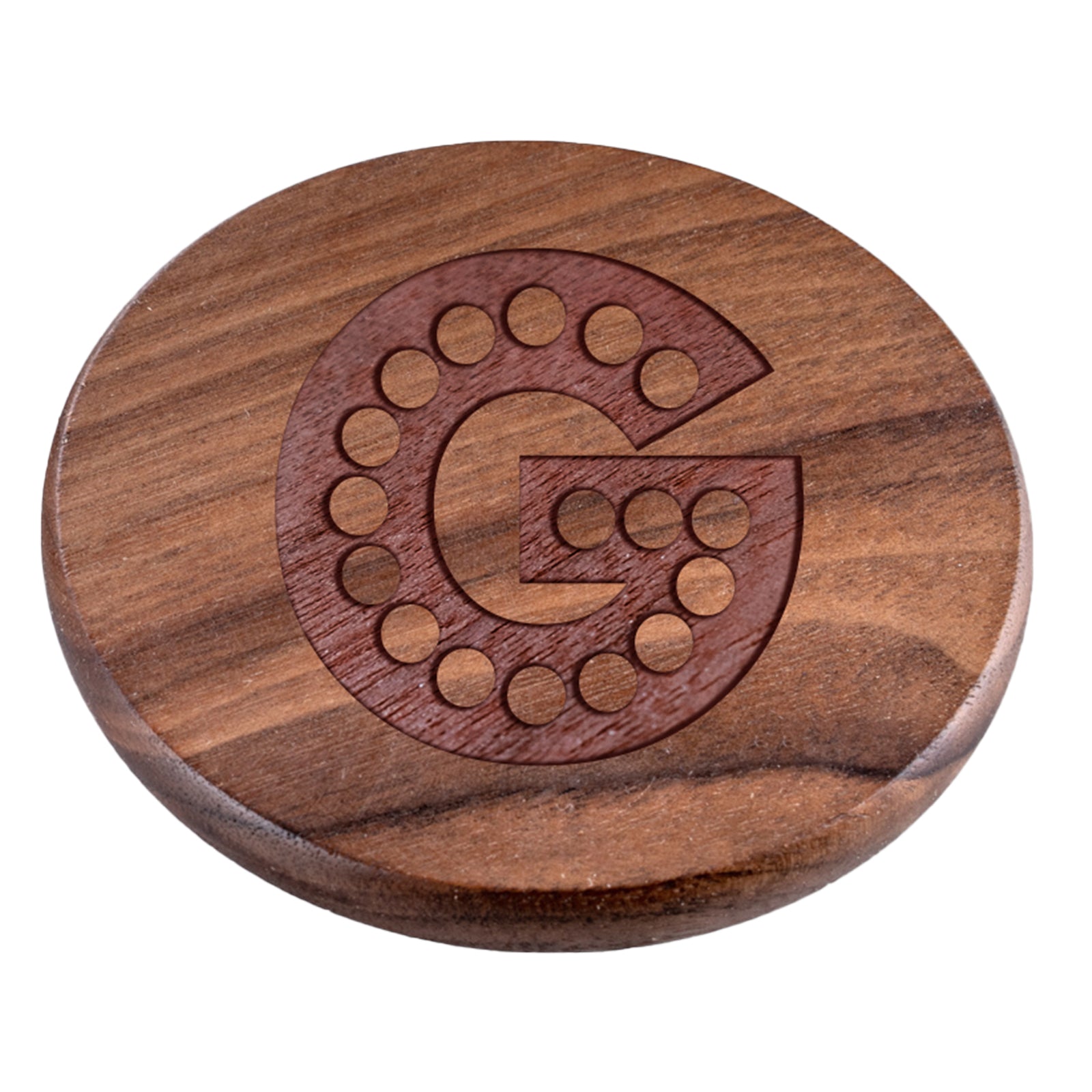 Personalised Engraved Walnut Coaster Round - A10