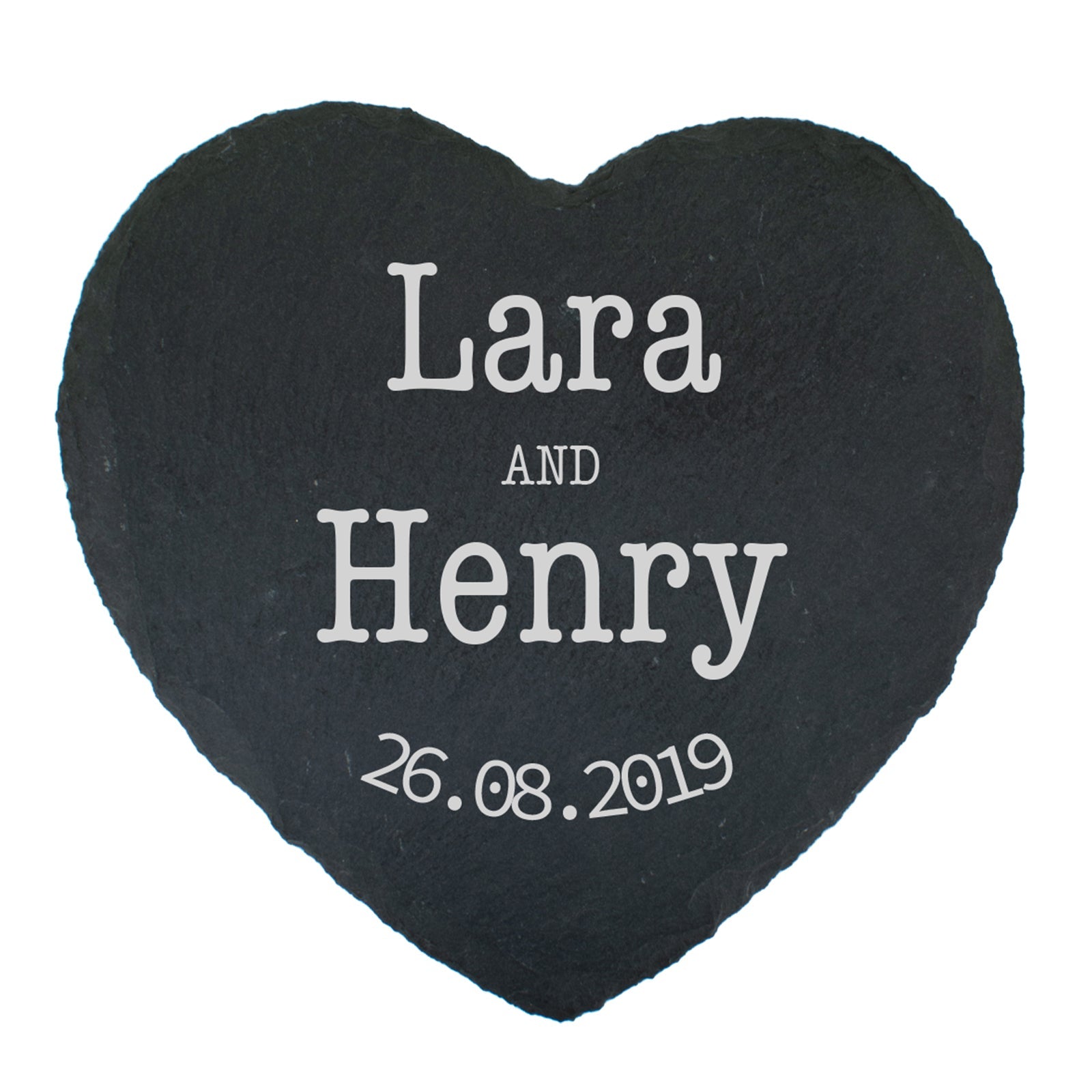 Heart Shaped Slate Coaster - Perfect Gift - Typewriter