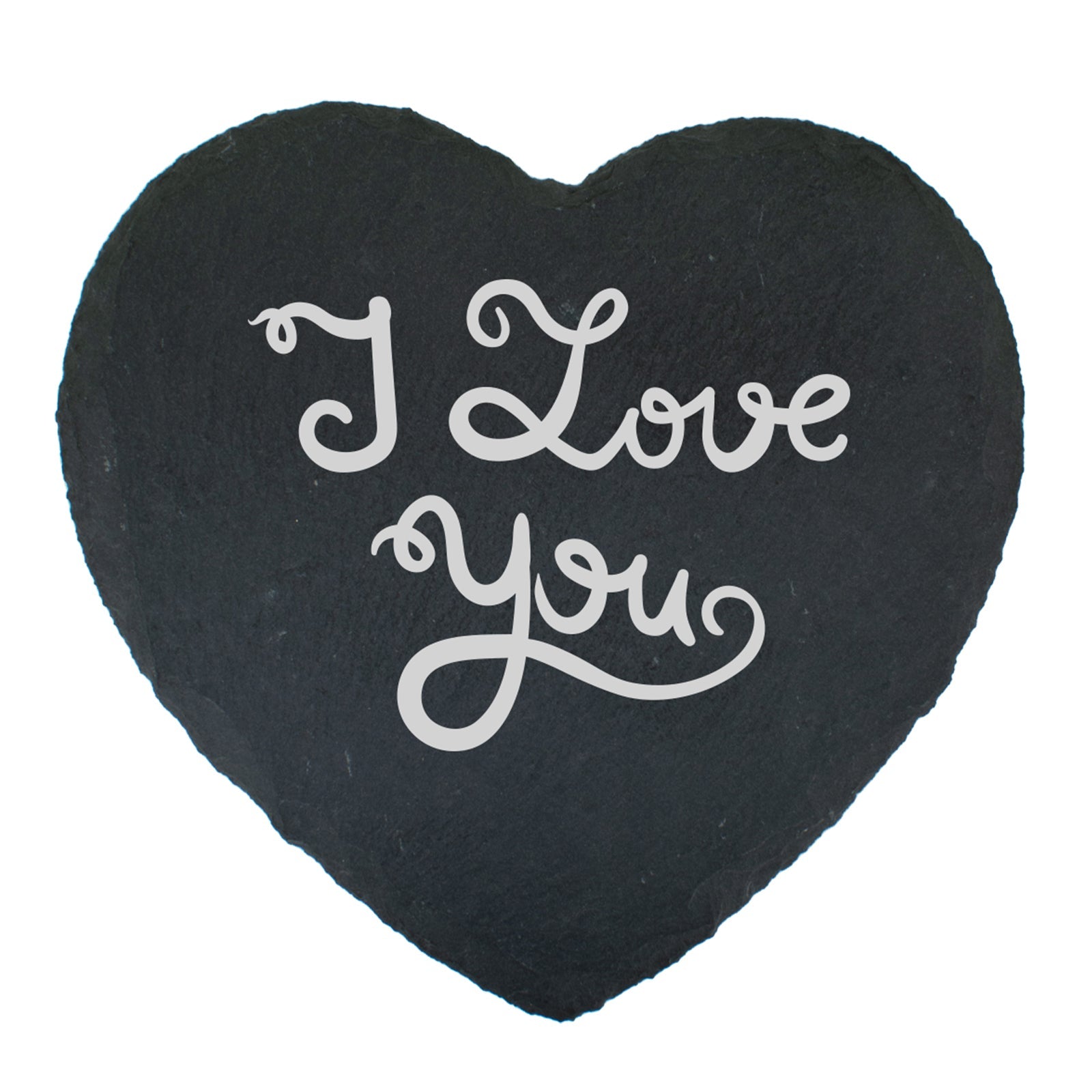 Heart Shaped Slate Coaster - Perfect Gift - Love you