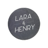 Personalised Engraved Slate Coaster Round - Slant