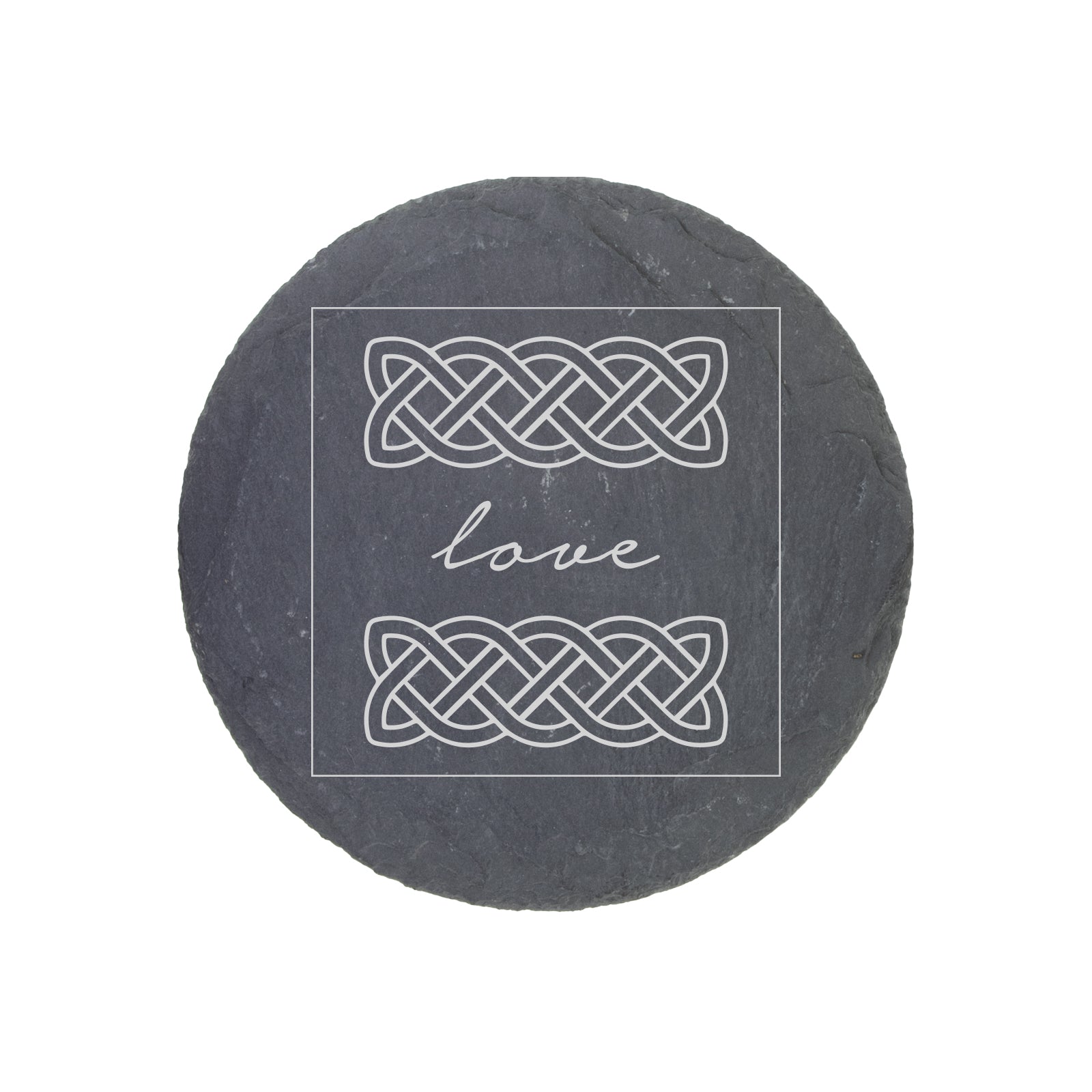 Personalised Engraved Slate Coaster Round - Norse Curse
