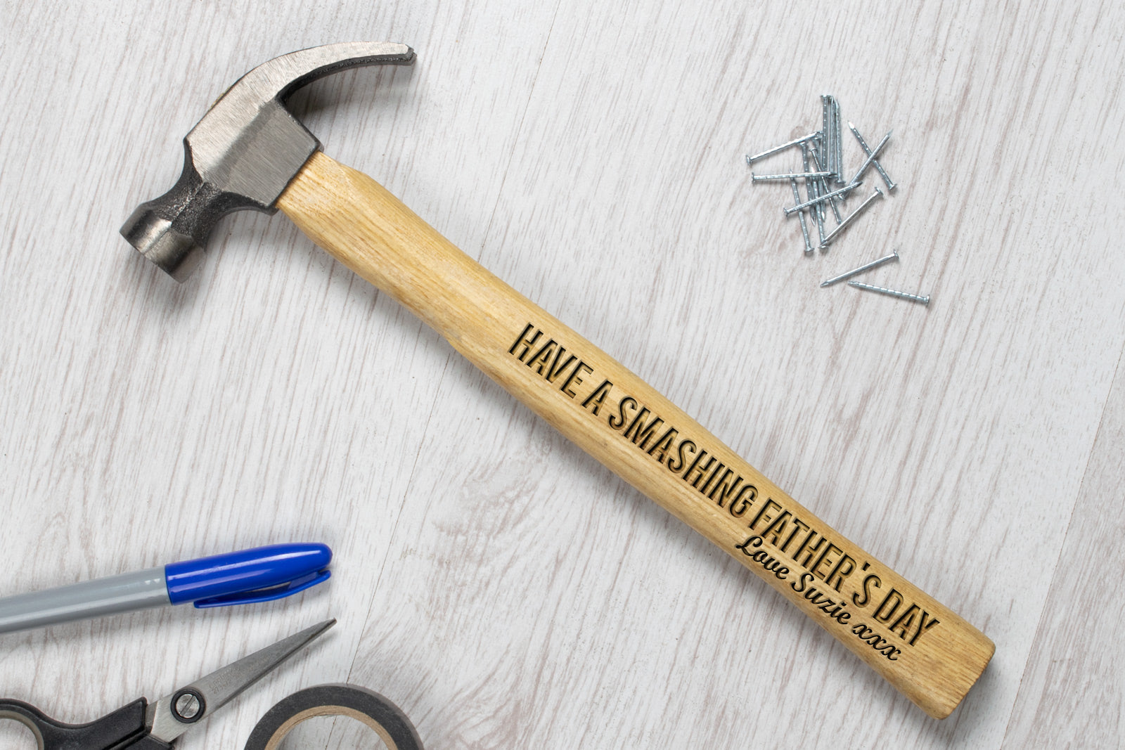 Personalised 8oz Wooden Handled Hammer - For Dad