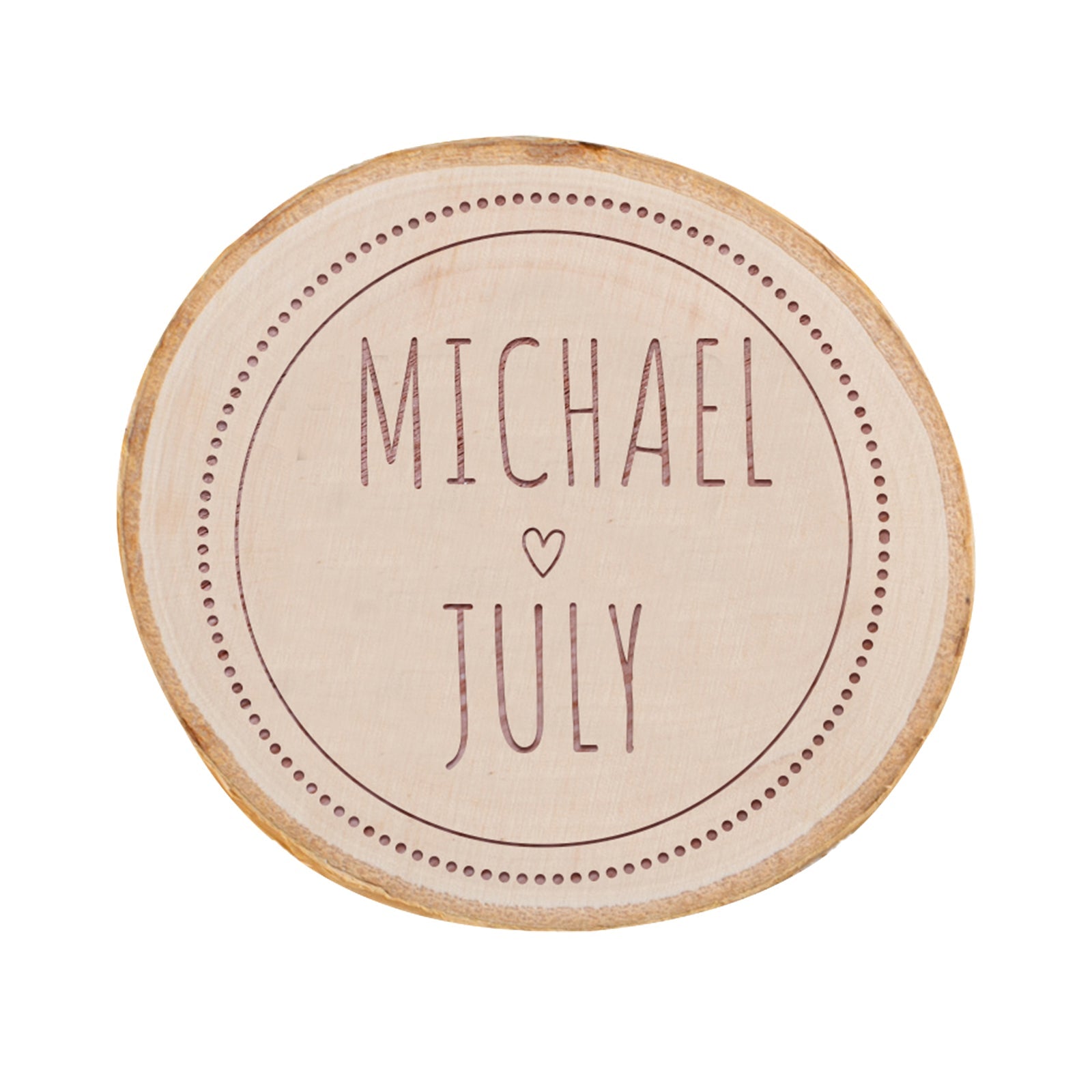 Personalised Engraved Wooden Coaster Wood Log - Special Pine