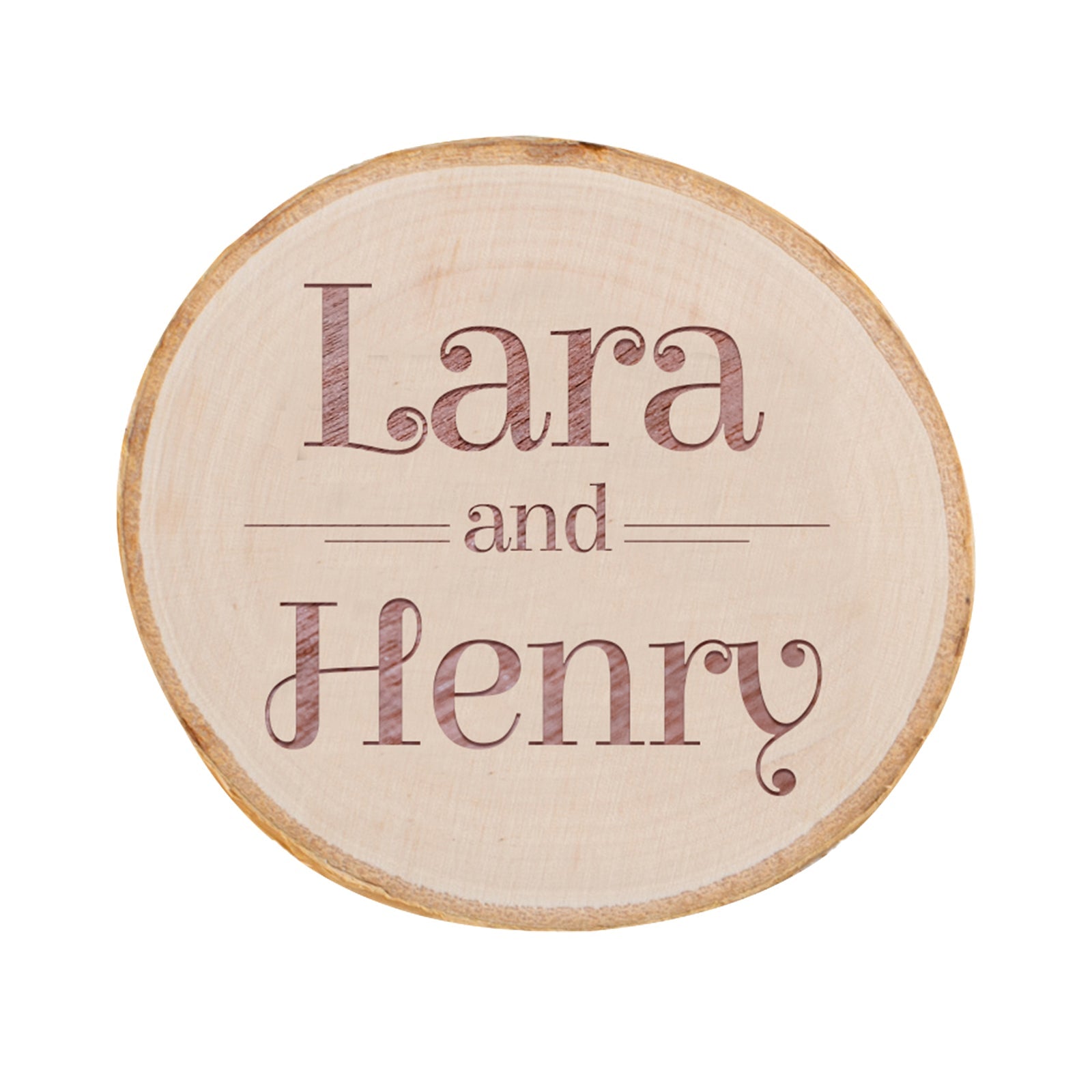 Personalised Engraved Wooden Coaster Wood Log -  Perfect Gift