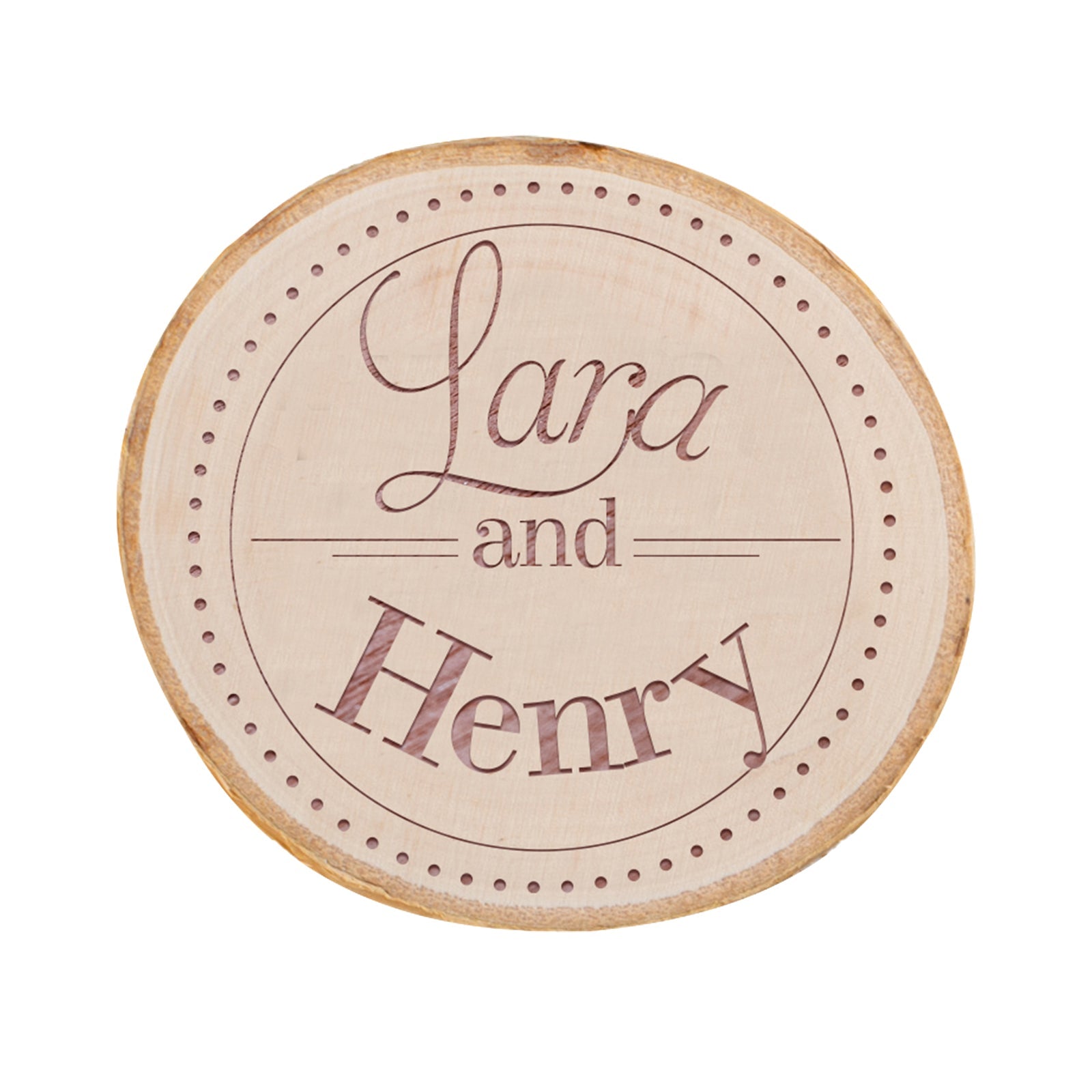 Personalised Engraved Wooden Coaster Wood Log - Any Occasion