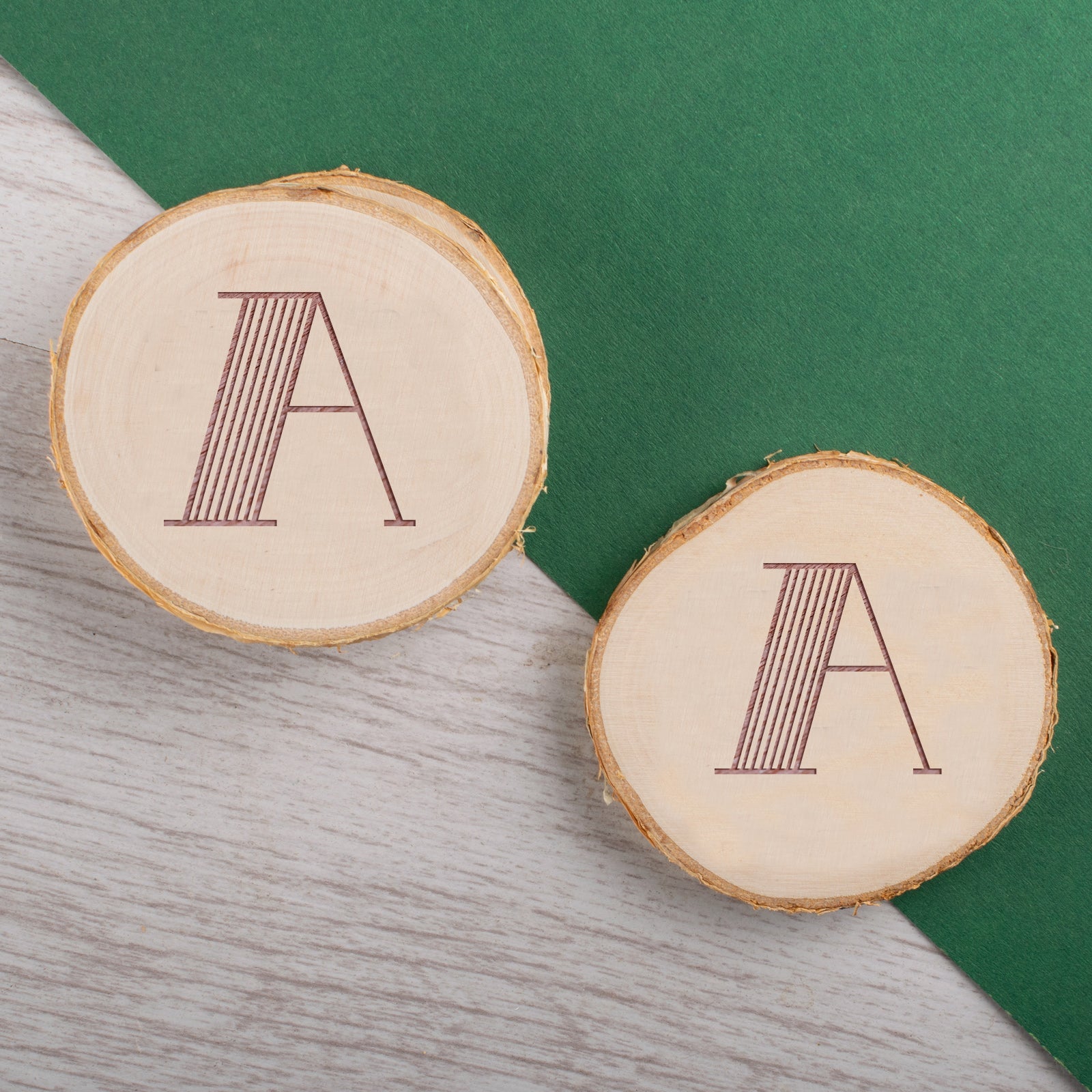 Personalised Engraved Wooden Coaster Wood Log - Fashion Text