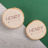 Load image into Gallery viewer, Personalised Engraved Wooden Coaster Wood Log - Arrow
