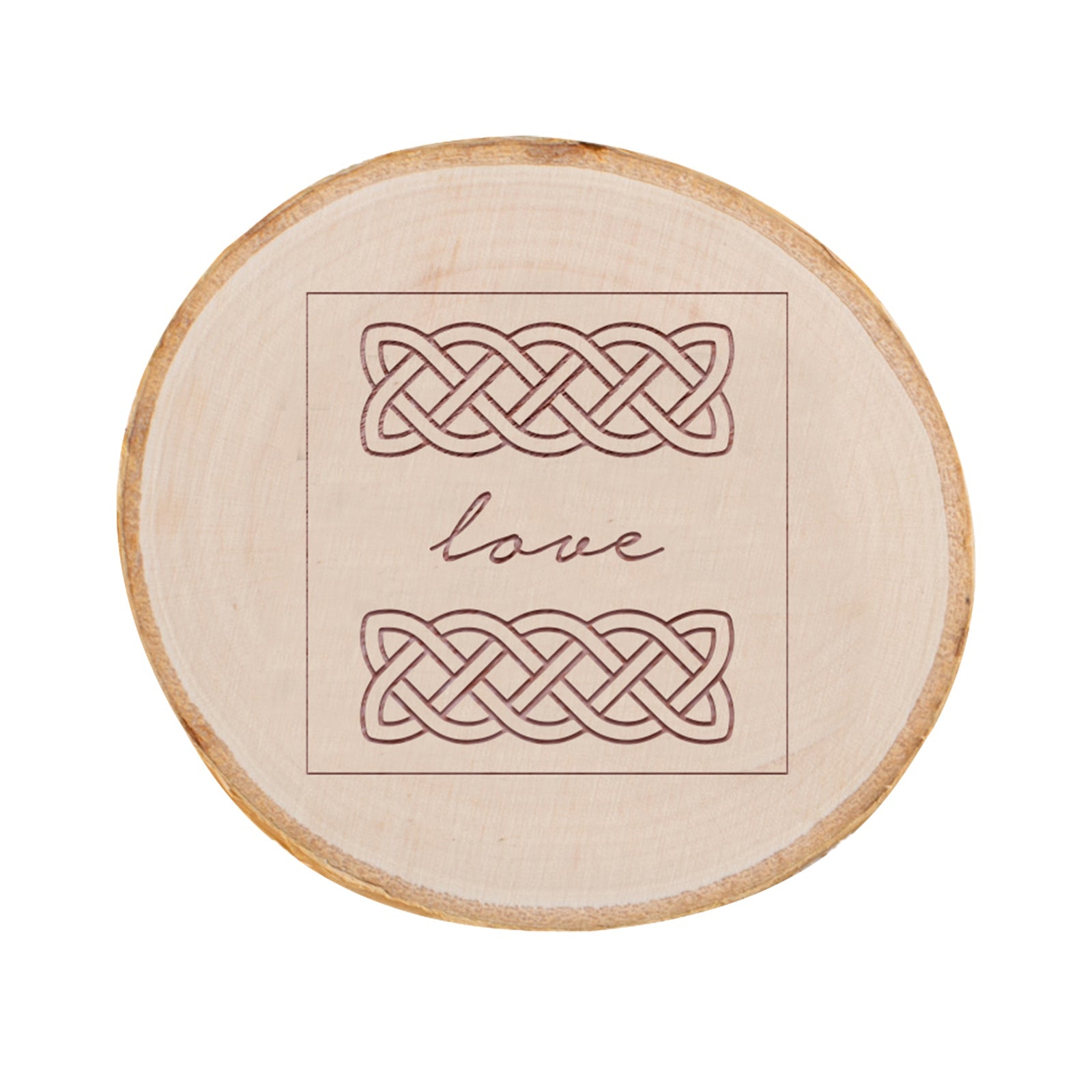 Personalised Engraved Wooden Coaster Wood Log - Norse Spell