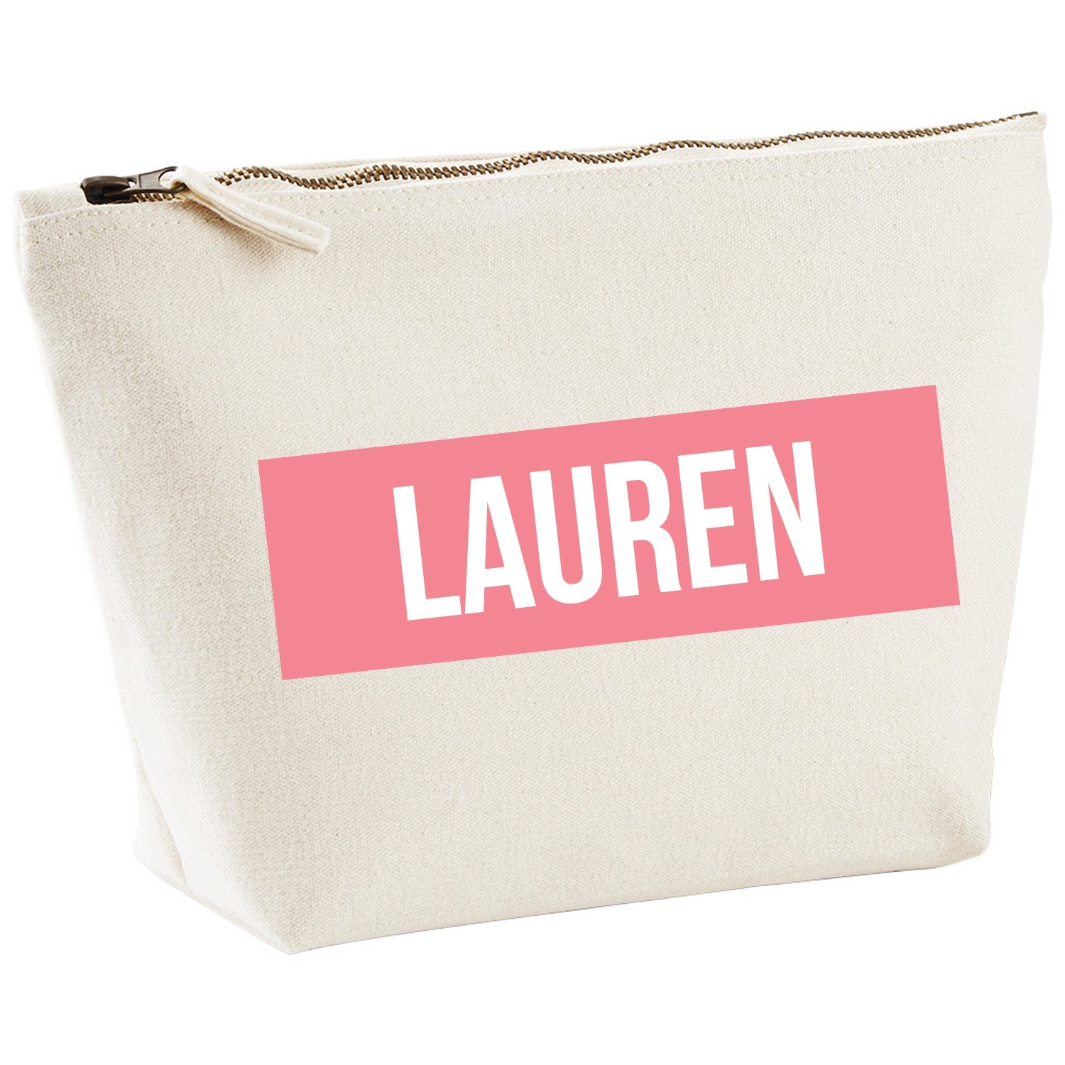 Personalised Canvas Makeup Bag - Perfect Gift - Pink Box