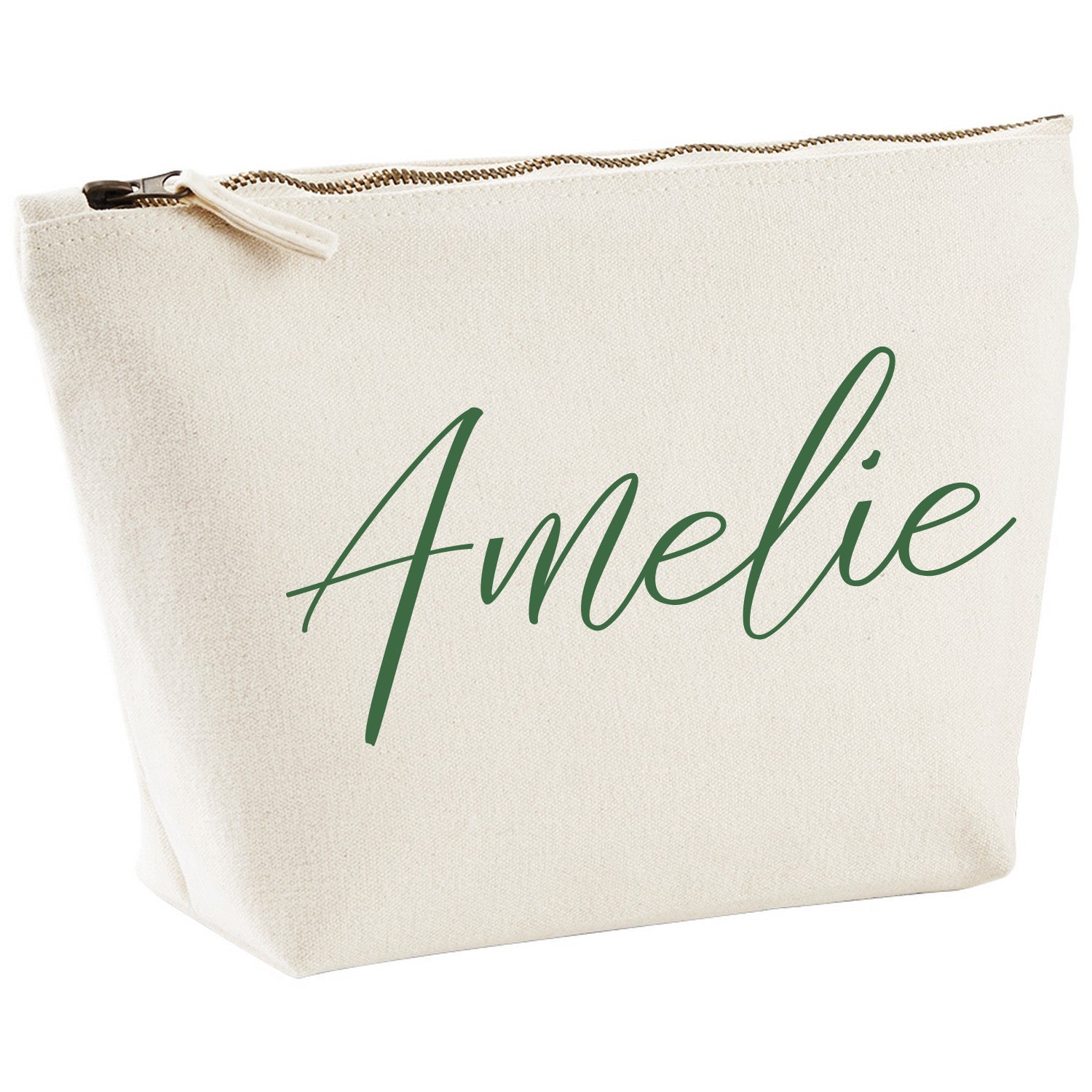 Personalised Canvas Makeup Bag - Perfect Gift  Cursive Number #2