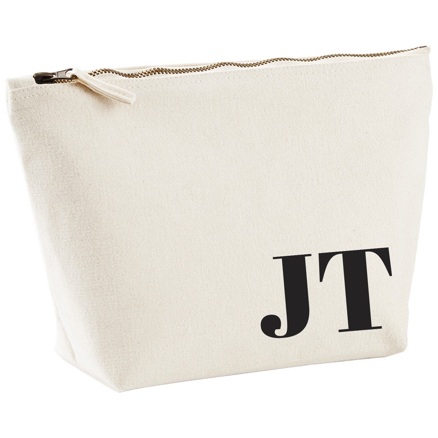 Personalised Canvas Makeup Bag - Perfect Gift - Initial Small