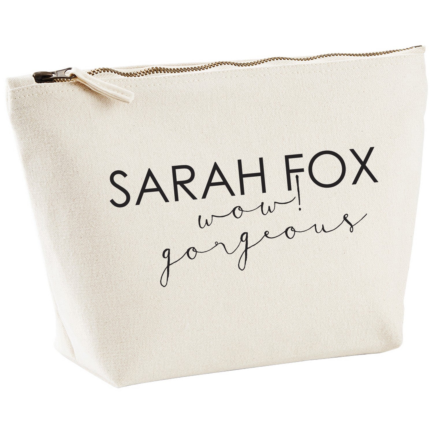 Personalised Canvas Makeup Bag - Perfect Gift  - Designer