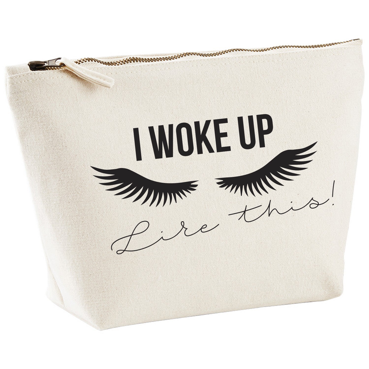 Personalised Canvas Makeup Bag - Lashes