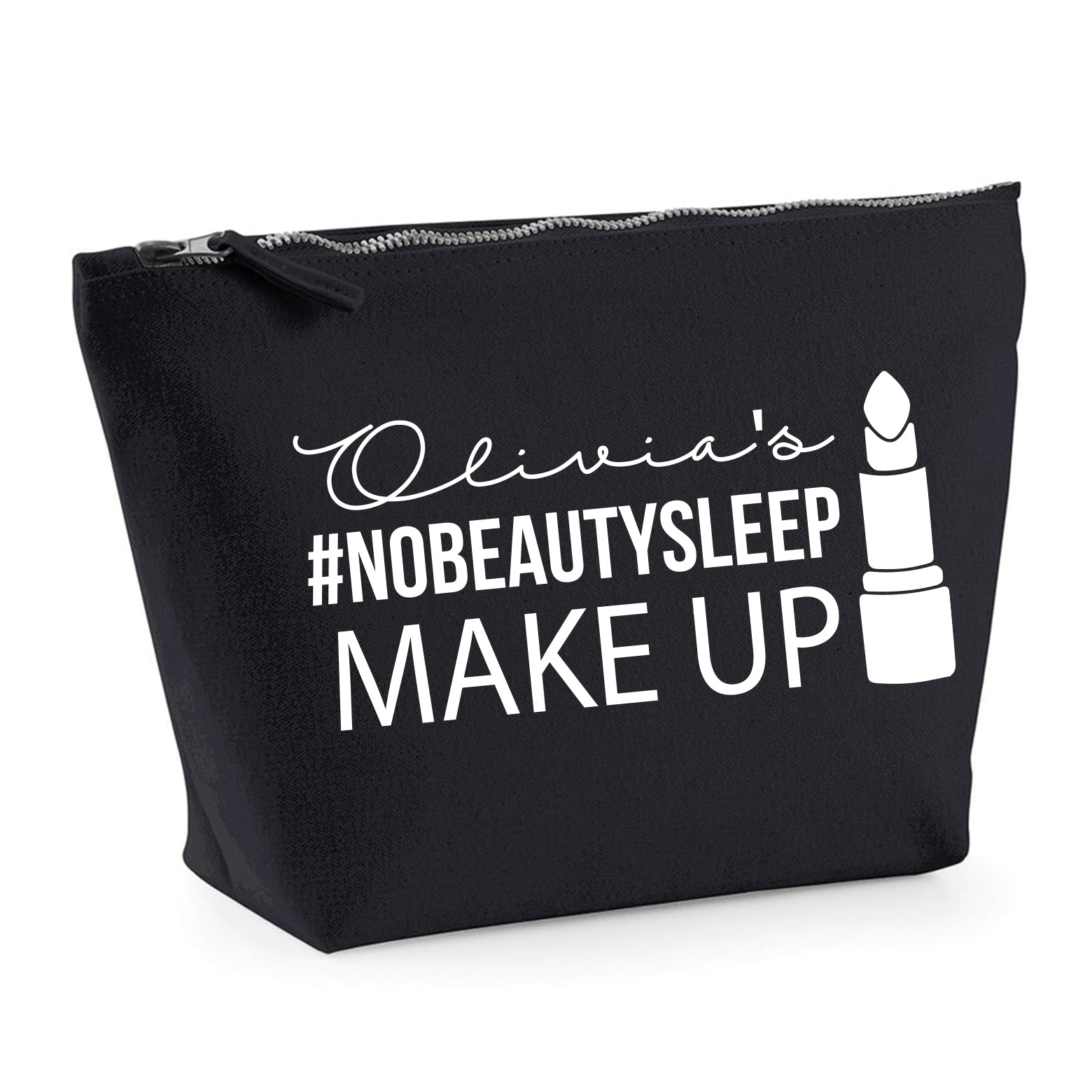 Personalised Canvas Makeup Bag - Lipstick