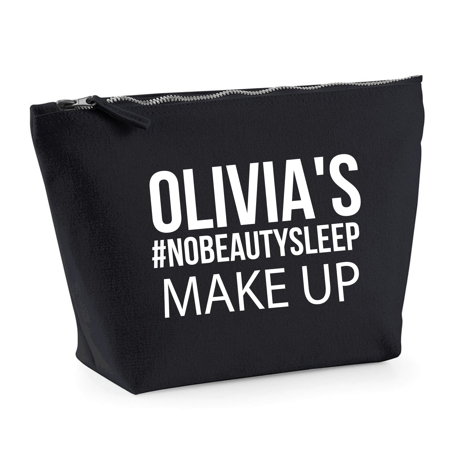 Personalised Canvas Makeup Bag - #NOBEAUTYSLEEP