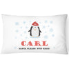 Christmas Pillowcase for Kids - Personalise With Any Name - Perfect Children's Gift - Penguin