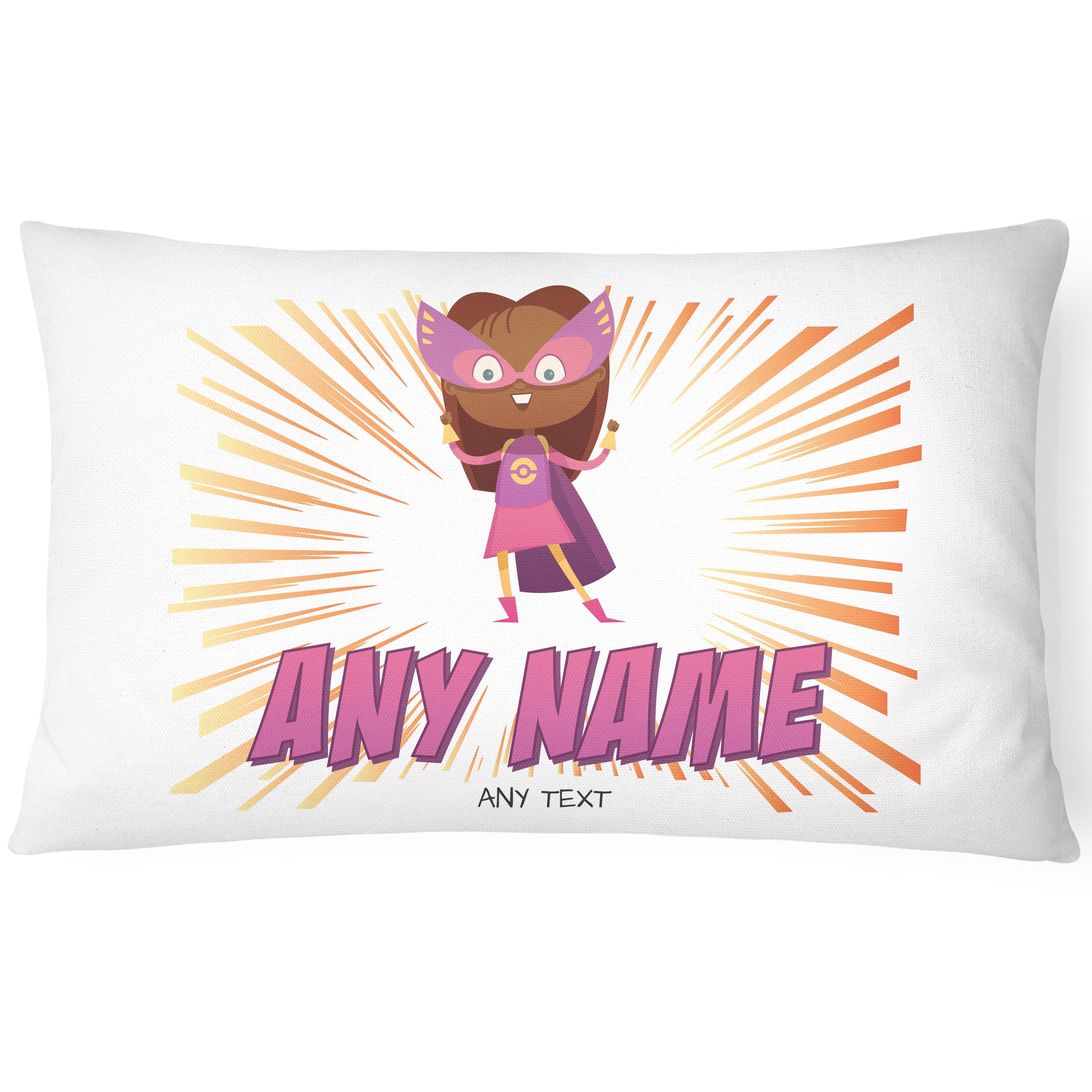 Personalised Children Superhero Pillowcase - Pink