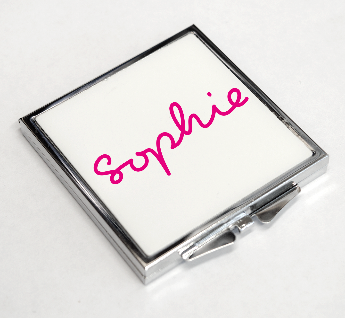 Personalised Pocket Mirror - Pink