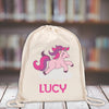 Load image into Gallery viewer, Personalised Kids Gym Bag - Red Unicorn