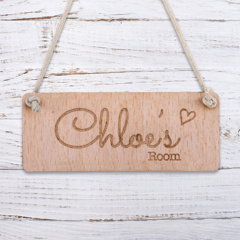 Personalised Wooden Door Sign - The Room