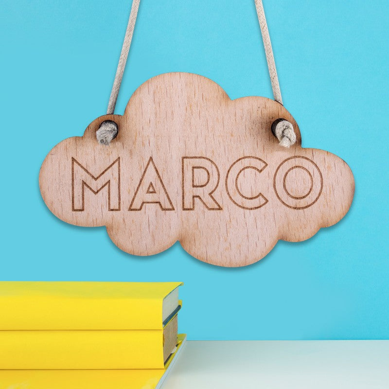 Personalised Wooden Door Sign - Oval Office - Cloud Effect