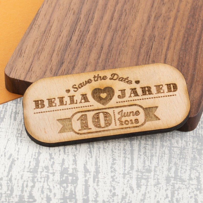 Personalised Wooden Fridge Magnet - Love