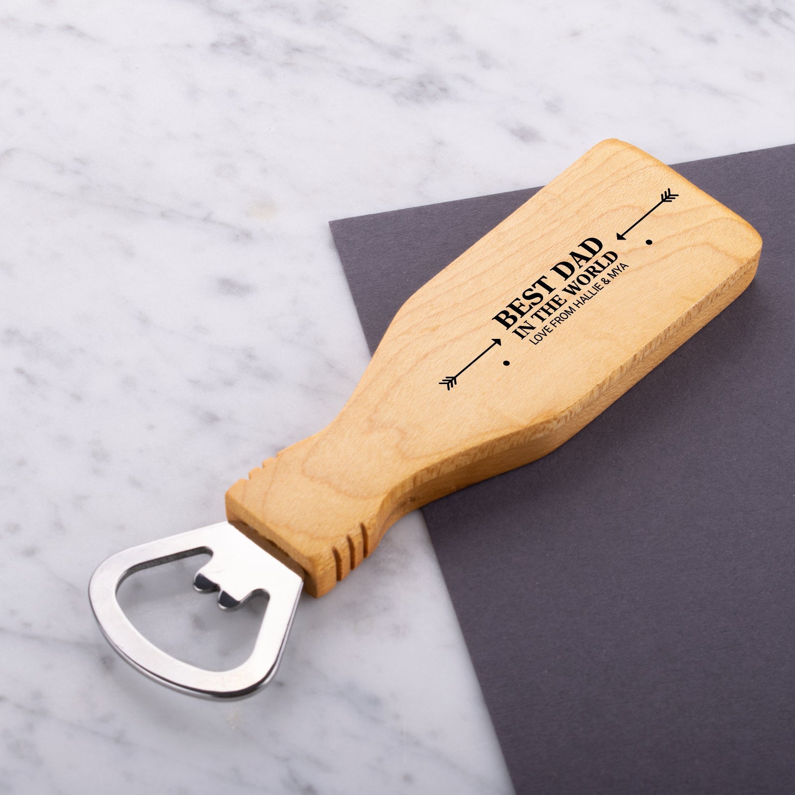 Personalised Engraved Magnetic Wooden Bottle Opener - Best Gift